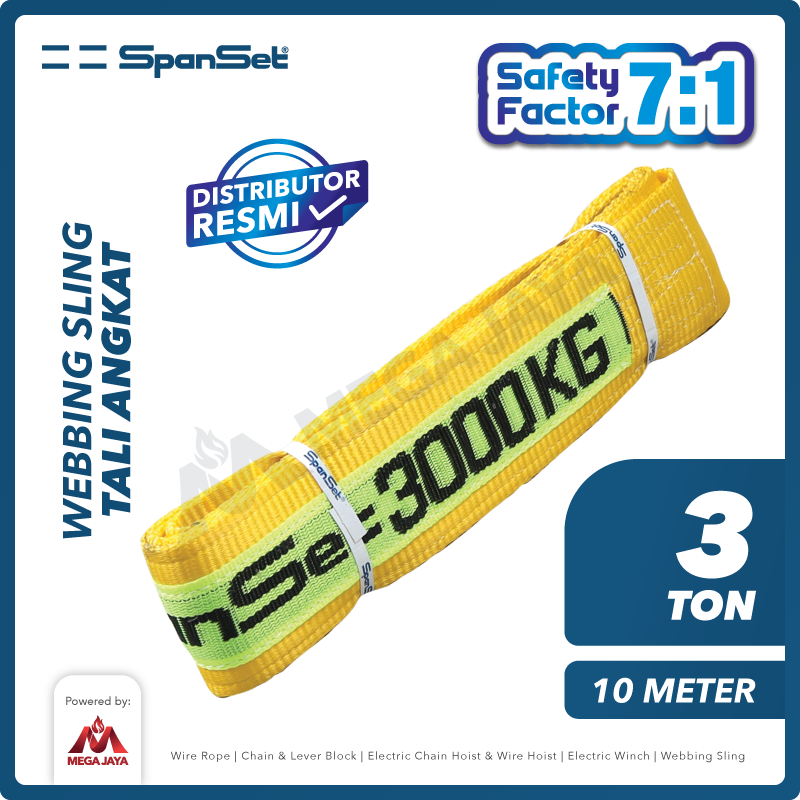 Webbing Sling Belt / Tali Angkat 3 Ton x 10 Meter SPANSET