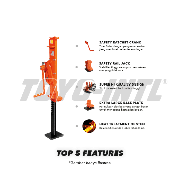 Mechanical Steel Jack Toyo SJ1,5 1,5 T