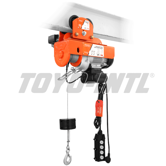 Mini Electric Hoist 1F Toyo Set 150-300 Kg x 20 Meter (Dengan Trolley)