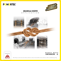Tali Tambang Manila Rope 38mm x 190m x 188kg Tampar Dadung POWERTEC
