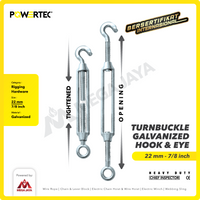 Turnbuckle / Jarum Keras Galv Hook & Eye M22 Span Skrup POWERTEC