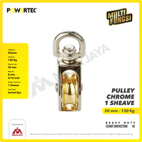 Small Pulley Chrome Katrol Kerekan 50mm 2" - 1 Sheave POWERTEC