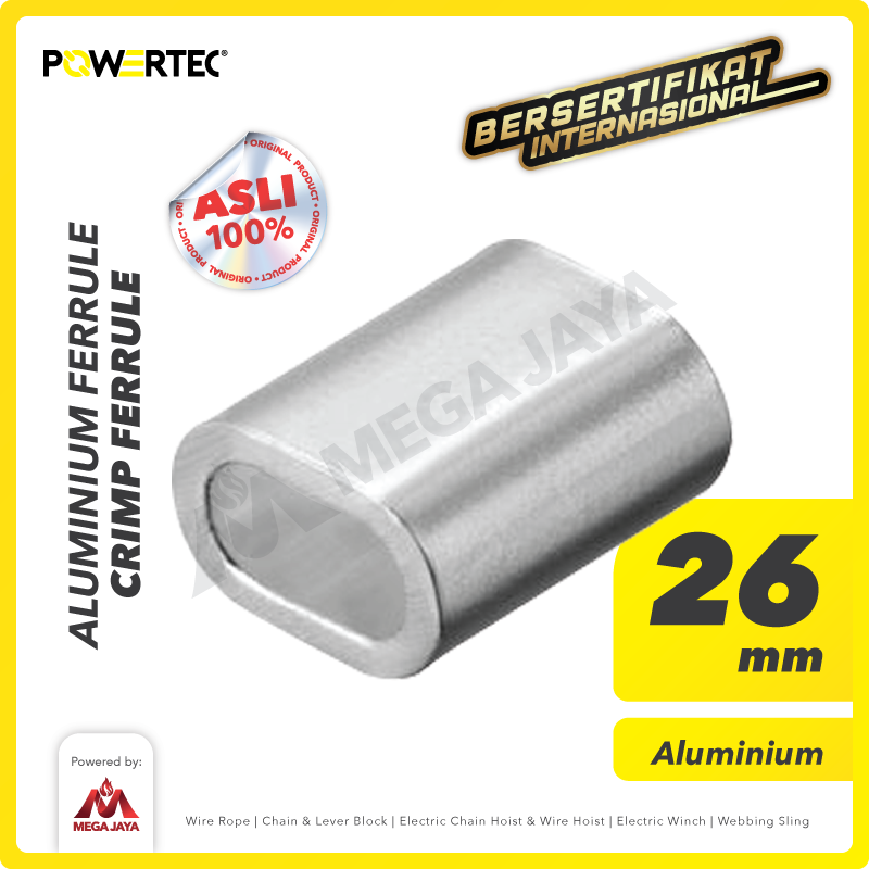 Aluminium Ferrule / Crimp Ferrule 26mm POWERTEC