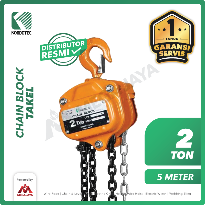 Chain Block / Takel 2 Ton x 5 Meter KONDOTEC