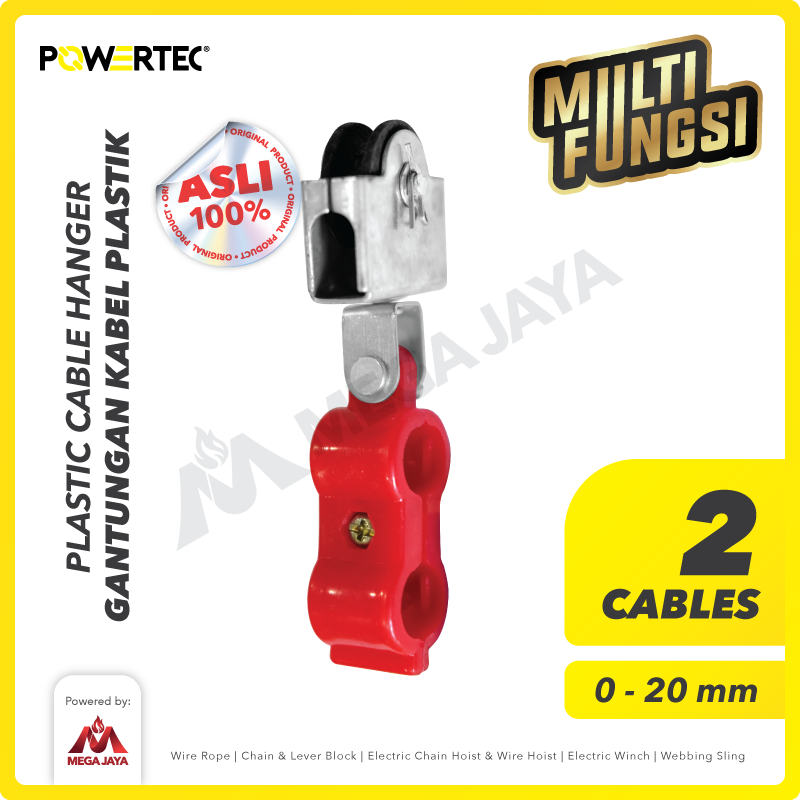 Cable Hanger PVC 0-20mm Gantungan Kabel Carrier Roller Sling POWERTEC