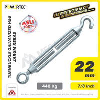 Turnbuckle / Jarum Keras Galv Hook & Eye M22 Span Skrup POWERTEC