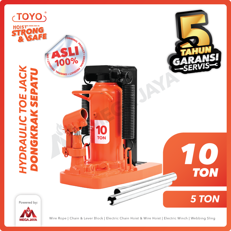 Hydraulic Toe Jack / Dongkrak Sepatu Track 10 Ton TOYO