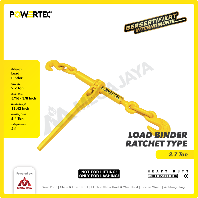 Load Binder Ratchet Type 5/16" - 3/8" POWERTEC