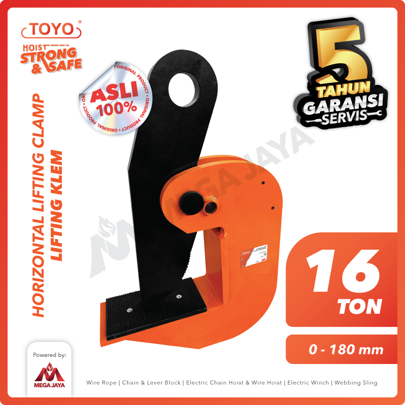 Horizontal Lifting Clamp 16 Ton TOYO