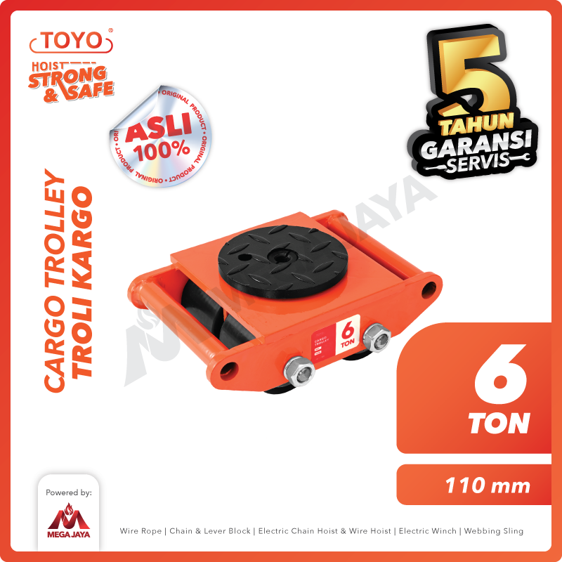 Cargo Trolley / Dolly Skate Roller 6 Ton TOYO