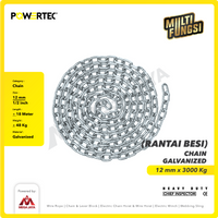 Rantai Besi Galvanis 1/2" - 12mm Galvanized Chain POWERTEC - Karung