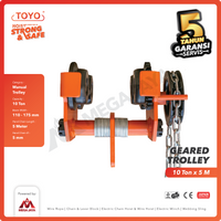 Geared Trolley / Gear Troli Hoist 10 Ton x 5 Meter TOYO