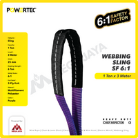Webbing Sling Belt / Tali Angkat 1 Ton x 3 Meter POWERTEC Double Ply