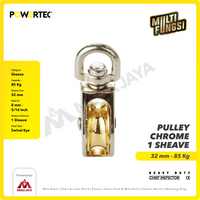 Small Pulley Chrome Katrol Kerekan 32mm 1-1/4" - 1 Sheave POWERTEC