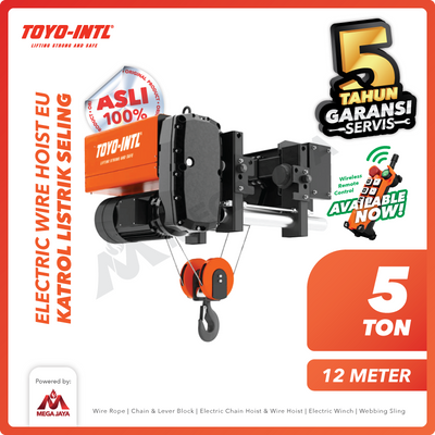 Electric Wire Rope Hoist 5 Ton  x 12 Meter EU Series TOYO-INTL