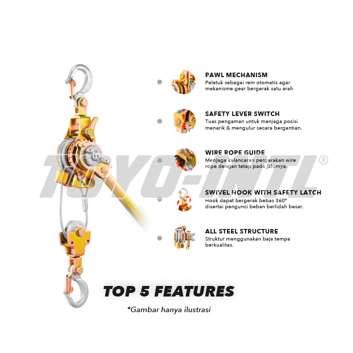 Ratchet Puller 2 Ton x 1.2 Meter