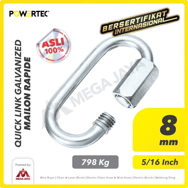 Quick Link / Mailon Rapide 8mm Screw Lock Climbing Gear POWERTEC