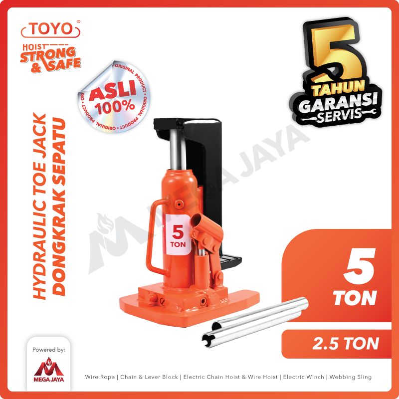 Hydraulic Toe Jack / Dongkrak Sepatu Track 5 Ton TOYO