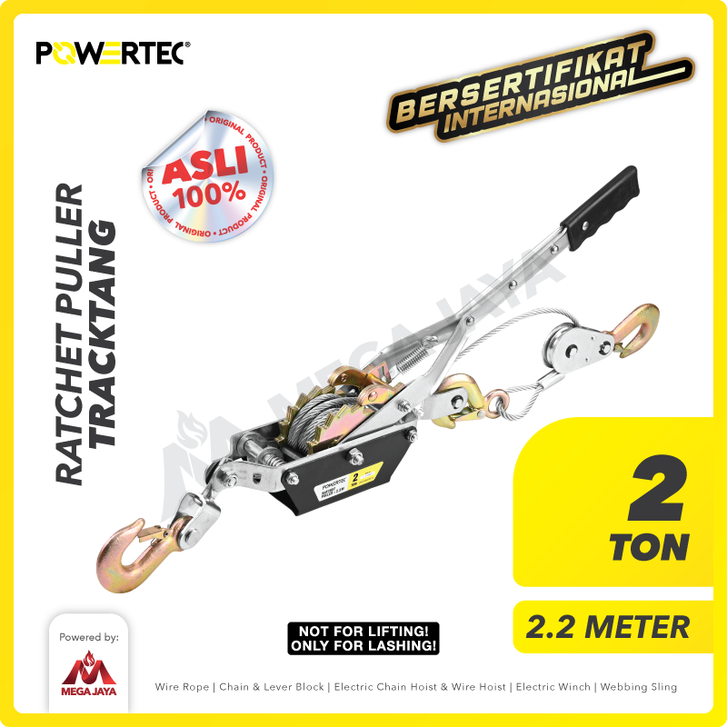 Ratchet Puller 2 Ton x 2.2 Meter Tracktang Kodokan Puller Grip POWERTEC