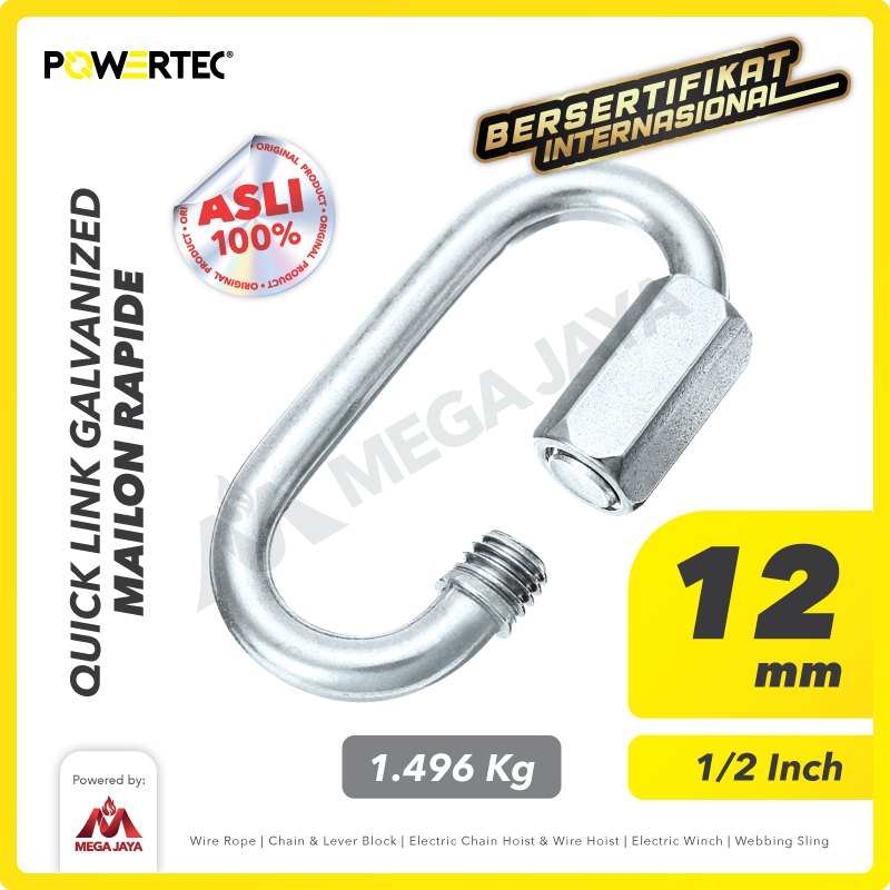 Quick Link / Mailon Rapide 12mm Screw Lock Climbing Gear POWERTEC