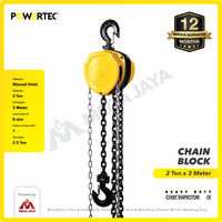 Chain Block / Takel 2 Ton x 3 Meter POWERTEC