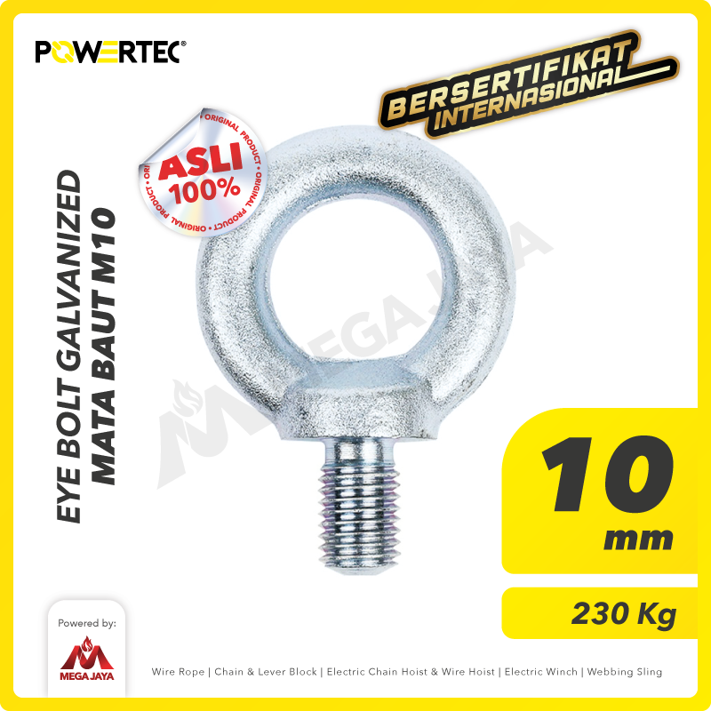 Eye Bolt / Mata Baut Galvanized M10 POWERTEC