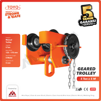 Geared Trolley / Gear Troli Hoist 5 Ton x 5 Meter TOYO
