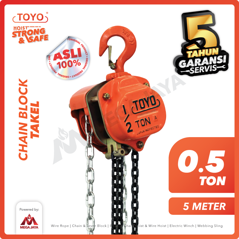 Chain Block / Takel 0.5 Ton x 5 Meter TOYO