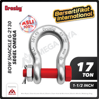Bow Shackle Omega G2130 17 Ton - 1-1/2" CROSBY Segel Bolt Type