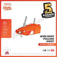 Wire Rope Pulling Hoist / Tirfor 0.8 Ton x 20 Meter TOYO