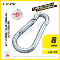 Carabiner / Karabiner Galvanized - 8mm POWERTEC