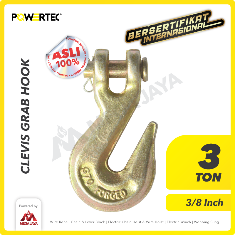 Clevis Grab Hook 3/8" POWERTEC