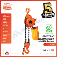 Electric Chain Hoist 5 Ton  x 6 Meter HHBD Inverter TOYO