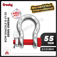 Bow Shackle Omega G2130 55 Ton - 2-1/2" CROSBY Segel Bolt Type