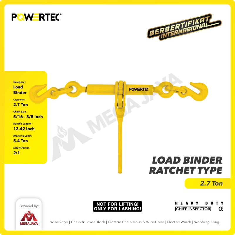 Load Binder Ratchet Type 5/16" - 3/8" POWERTEC
