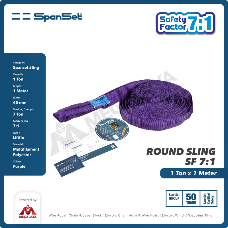 Round Sling / Roundsling 1 Ton x 1 Meter SPANSET