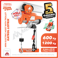 Mini Electric Hoist Trolley set / Katrol Listrik 600/1200Kg x 20M TOYO
