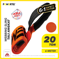Webbing Sling Belt / Tali Angkat 20 Ton x 6 Meter POWERTEC Double Ply