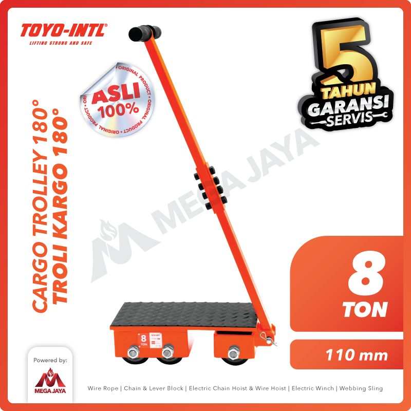 Cargo Trolley 180 Degree 8 Ton + Handle TOYO-INTL