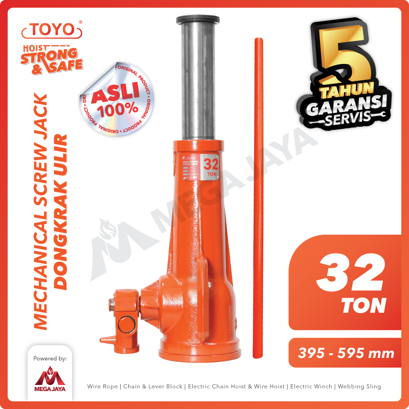 Screw Jack / Dongkrak Ulir Botol 32 Ton TOYO
