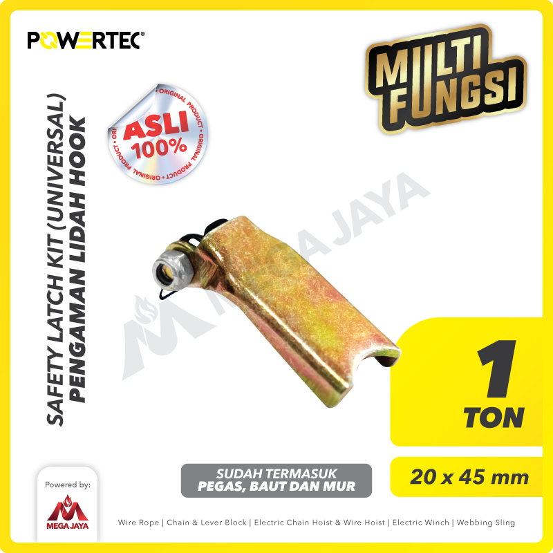 Safety Latch Pengaman Lidah Hook 1 Ton UNIVERSAL Spare Part POWERTEC
