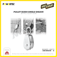 Small Pulley SS 304 Katrol Kerekan 20mm - 1 Sheave Stainless POWERTEC