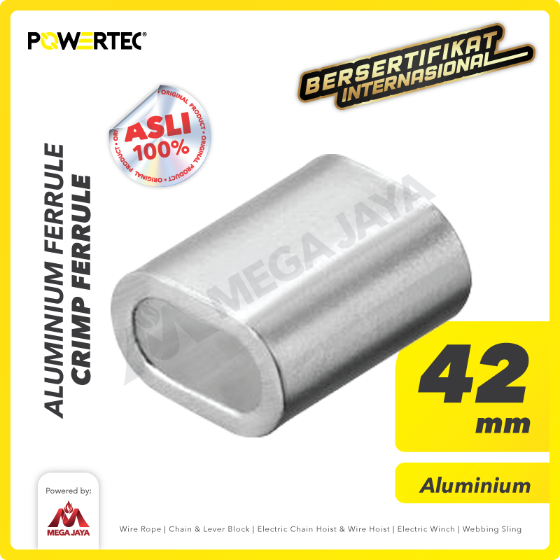 Aluminium Ferrule / Crimp Ferrule 42mm POWERTEC