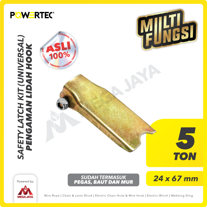 Safety Latch Pengaman Lidah Hook 5 Ton UNIVERSAL Spare Part POWERTEC