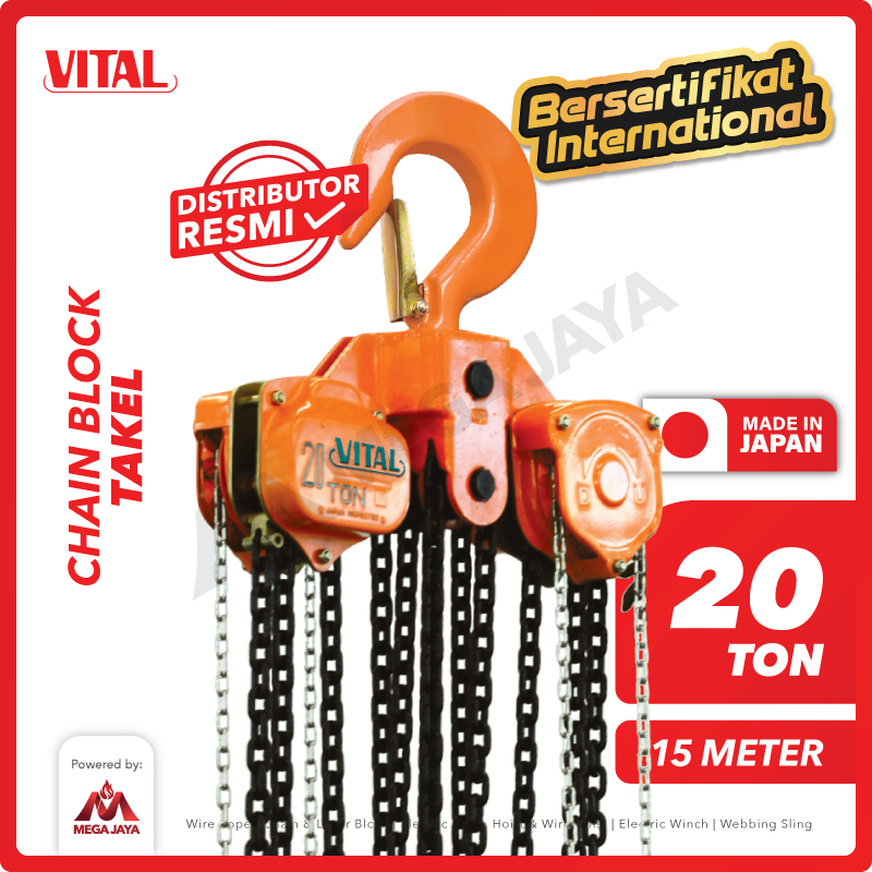 Chain Block / Takel 20 Ton x 15 Meter VITAL