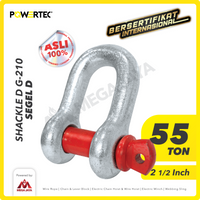 Shackle D G210 55 Ton - 2-1/2" POWERTEC Segel Dee Screw Pin