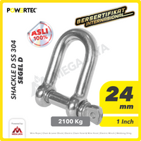 Shackle D Stainless Steel 304 24mm - 1" POWERTEC Segel Dee SS