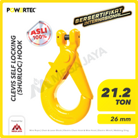 Clevis Self-Locking Hook 26mm - 21.2 Ton POWERTEC