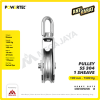 Small Pulley SS 304 Katrol Kerekan 100mm - 1 Sheave Stainless POWERTEC