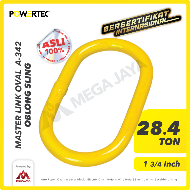 Master Link Oval A-342 38.5 Ton - 1-3/4" POWERTEC